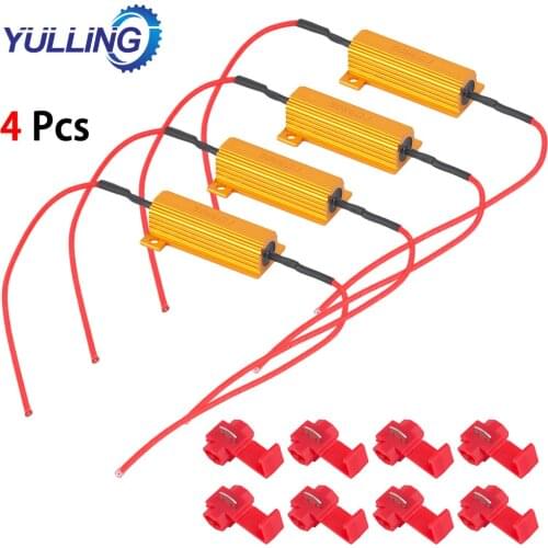 YULLING 4PCS DC 12V 50W 6Ω LEDTurn Signal Light Blink Flash Fix Load Resistors LED Bulbs Wholesale Quick delivery