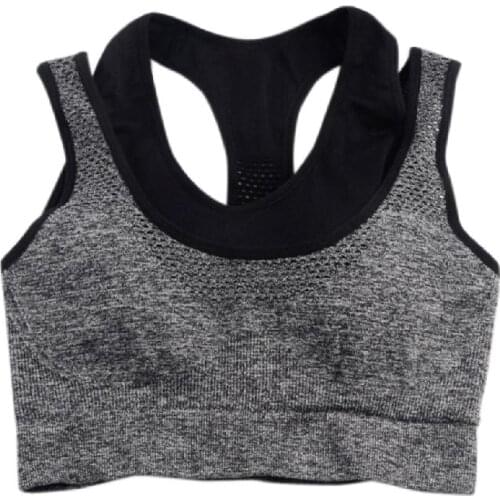 Mounchain Female Sports Bra without Steel Ring Layered Vest Type Cotton Underwear for Running Yoga Outdoor
