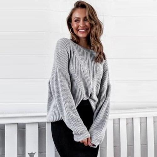 Chic New Autumn Winter V-Neck Long-sleeved stripe Pit bar Knitting Sweater Women solid Casual Solid Sweater Lady Tops for Women