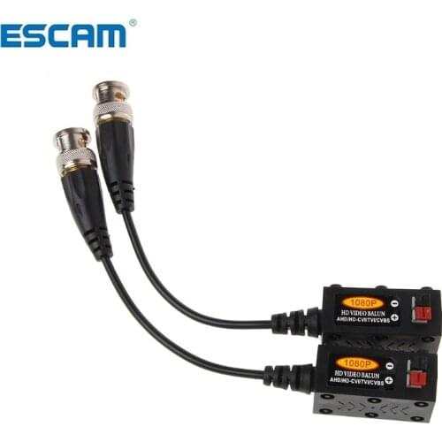 ESCAM 1 Pair 1CH Passive UTP CCTV Video Balun Transceiver For HDCVI HDTVI AHD CVBS Camera