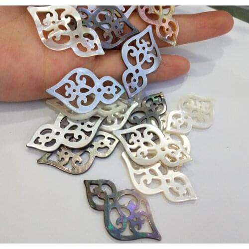 1Pcs Sculpture Leaf-shaped Shell Loose Beads Charms For Jewelry Making DIY Necklace Bracelet Anklet Earrings accessory