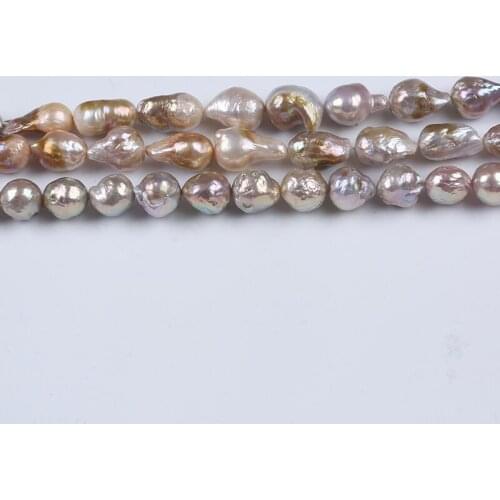 10-12mm A Large Size Fresh Water Real Cultured Edison Pearl Strands