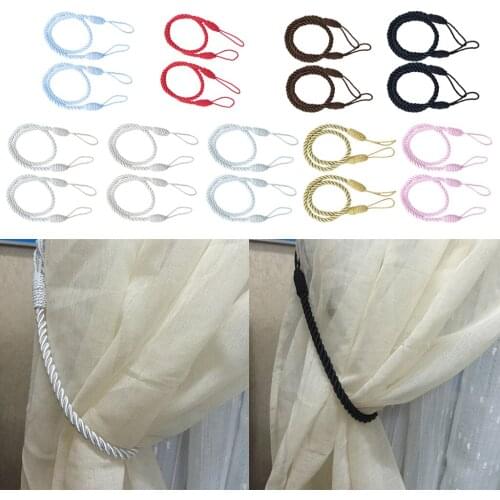 2 PCS Rope Curtain Tiebacks Tassel Thick Twisted Living Room Bedroom Decoration High Quality Polyester
