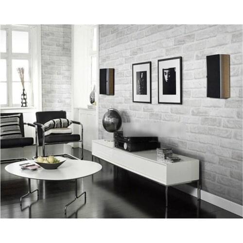 Beibehang Thicker 3D Stereo Gray Brick Barber Shop Retro Chinese Restaurant Bubble Foam Brick papel de parede Wallpaper tapety