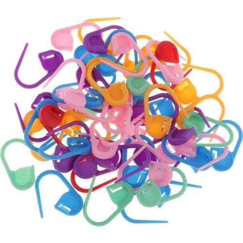 50pcs Amazing Knitting Crochet Locking Stitch Needle Clip Markers Holders