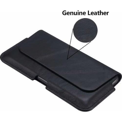For Samsung Galaxy S20 Ultra Note10+ Genuine Leather phone bag wear belt hanging waist ultra-thin magnetic buckle leather case