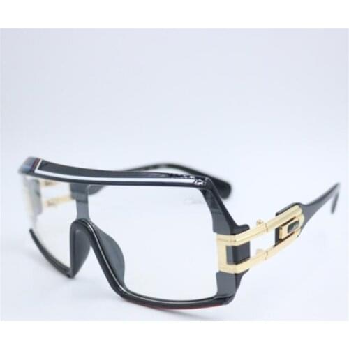 Black transparent color mirror Large face and large frame flat mirror Designer luxury glasses Womens one-piece sunglasses