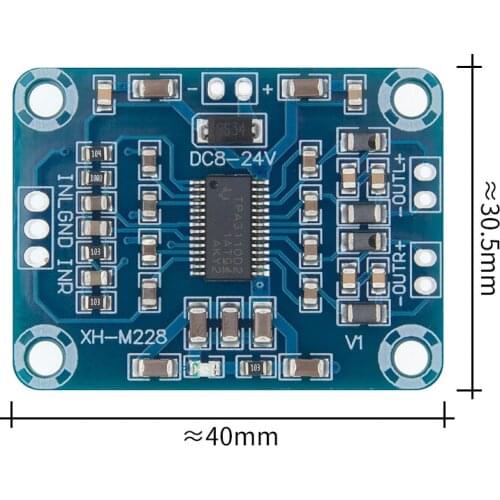 TPA3110 2X15W Digital Audio 2X15W Digital Audio Stere Amplifier Board Module Mini Binaural AMP Controller 100dB DC 8-18V Max 3A
