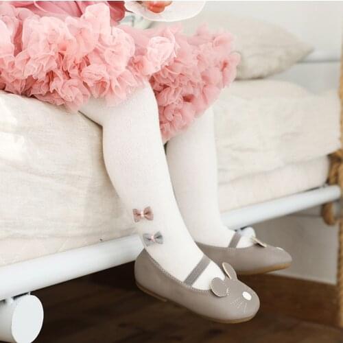Toddler Girls Cotton Pantyhose Child kids White Shaping Spring Bow Cute Princess Tights Newborn Infant Pants Baby Accessories