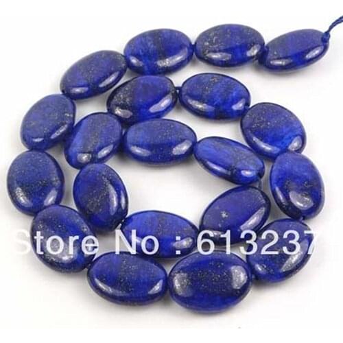 Trendy Indigo Lapis Lazuli Natural stone 13x18mm newly Oval loose Beads diy lovely Jewelry making 15 inch MY5216