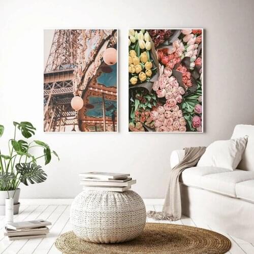 Prints Painting Paris Street Photography City View Modular Pictures Canvas Wall Art Home Decor Modern Bedside Background Poster