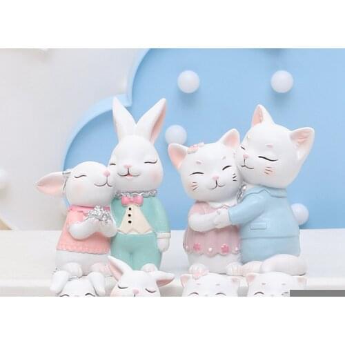 Cartoon Resin Animal Lovely Miniatures Desktop Small Ornaments Baking cake Decoration Car Adornment Crafts Sculpture Gifts #2