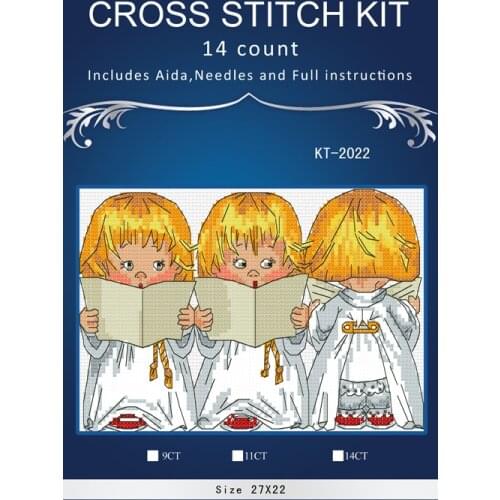 KT2022 Three angels chinese Stitch,DIY 14CT similar DMC Cross Stitch,Sets For Embroidery Kits Counted Cross-Stitching