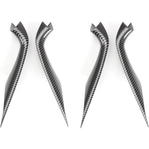 Car Interior Carbon Fiber Door Handle Cover Trim Inner Pull Protect Covers For BMW 5 Series G30 G38 2017-2020 Auto Accessories