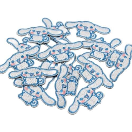 10pcs Cartoon Rabbit Patches Iron On Cute Animal Stickers DIY Sewing Jeans Coats T-Shirts Backpack Schoolbag Appliques Badge