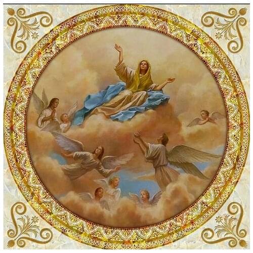 Wallpaper 3d ceiling 3d customized wallpaper Angel europe marble flower zenith fresco 3d ceiling murals wallpaper