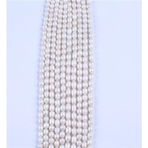 Wholesale 8-9mm rice shape fresh water pearl strands for factory price