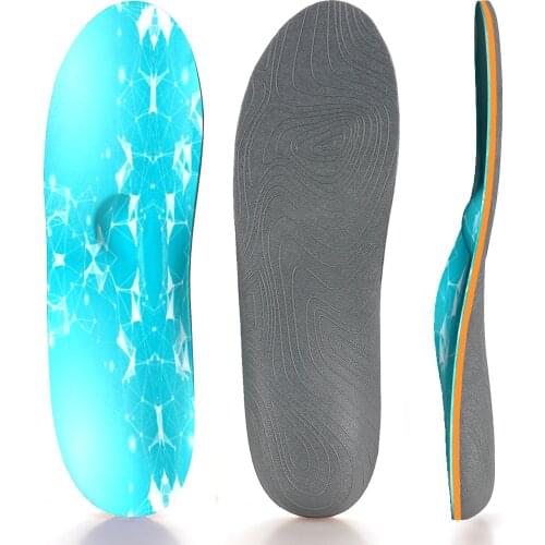 Blue Network High Arch Support Insole Memory Foam EVA Orthopedic Inserted Insoles for Men and Women Sneaker Shoes