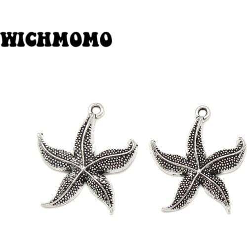 2019 New Fashion 10pieces 27*24MM Vintage Zinc Alloy Starfish Charms Pendants for DIY Necklace Jewelry Bracelet Accessories