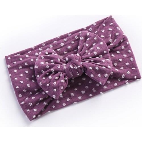 Polka Dot Knot Bow Headbands Super soft & stretchy Headband Baby headwraps Newborn Hair Bows Baby Girl Turban Knot Bow HB366S