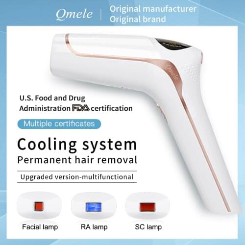 Qmele Women Men Painless IPL Laser Epilator Hair Removal Machine Body Bikini Electric 500000 Flashes Home Permanent Depiladora