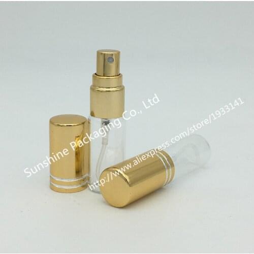 Hot sale 10Pcs/lot 5ml Glass Spray Bottles, 5CC Glass Perfume Bottle, Small Travel Packing Container