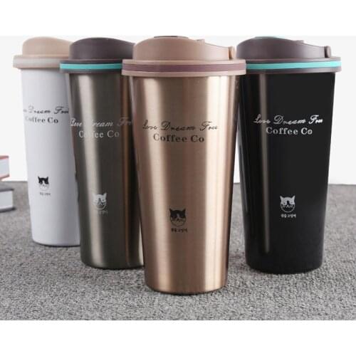 500ML Thermos Mug Coffee Cup with Lid Thermocup Seal Stainless Steel vacuum flasks Thermoses Thermo mug for Car My Water Bottle