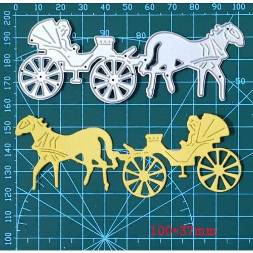 Vintage Carriage Metal Die Cut for DIY Stamps Scrapbooking Greeting Card Paper Album Making Stencil Carbon Steel Dies Cut Decor