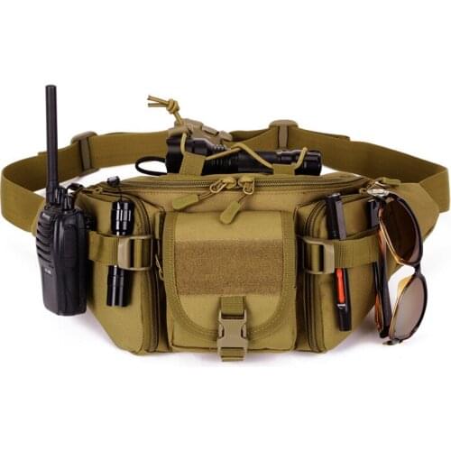 Waterproof Nylon Men Fanny Pack Tactical Military Army Waist Bag Hiking Outdoor Camping Shoulder Bum Belt Bum Sport Chest Bags