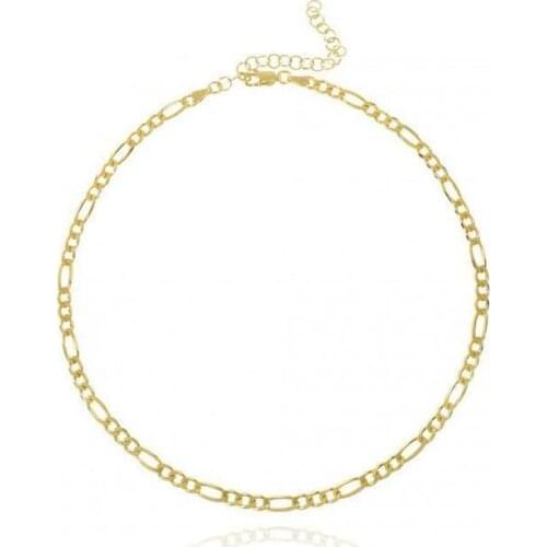 925 Sterling Silver high polished chain necklace Fashion Handmade New Creative Gold Color Necklace