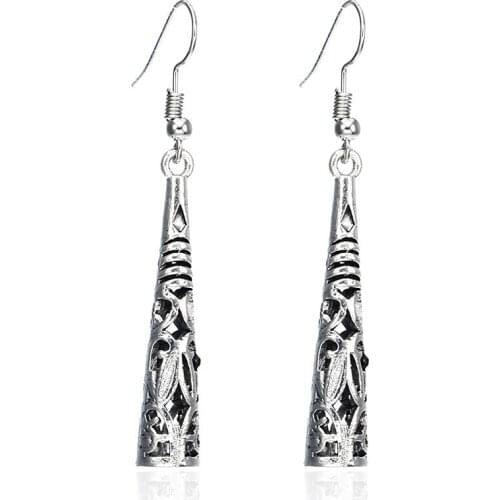 2020 New Retro Personality Hollow Out Earrings for Women Ethnic Creative Carved Totem Dangle Earrings Female Jewelry Accessories