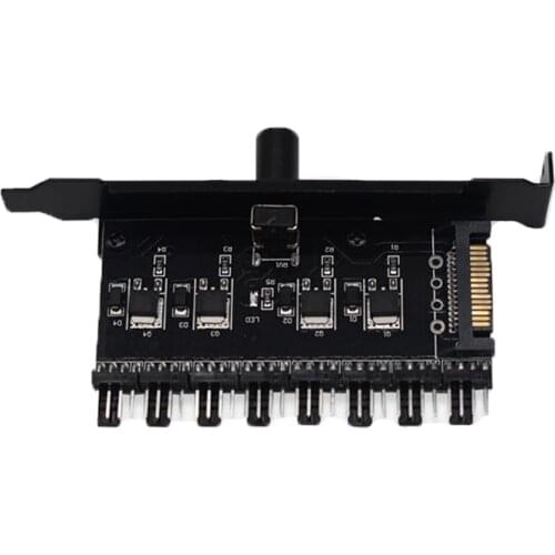 1 to 8 way fan SATA PWM Cooler Fan HUB Splitter Motherboard Cooling fan 12V Power Supply Socket PC Speed Controller Adapter