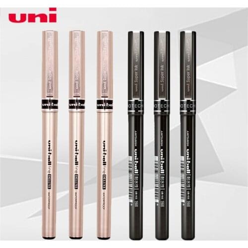 12pcs Uni Gel Pen UB-155 / UB-177 Straight Liquid Student Office Business Signature Pen 0.5 / 0.7mm
