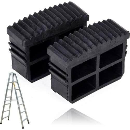 2pcs/set Black Rubber Replacement Step Ladder Feet Non Slip Ladder Plug Foot Pad For Ladder Accessories