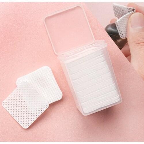 200 Pcs Lint-Free Paper Cotton Wipes Eyelash Glue Remover Wipe The Mouth of The Glue Bottle Prevent Clogging Glue Cleaner Pads