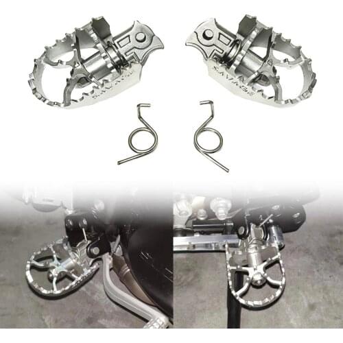 304 stainless steel Motorcycle Wide Foot Pegs Pedals Rest Footpegs fits For SUZUKI DL1000 V-Strom vstrom 1000 2015-2019 2018