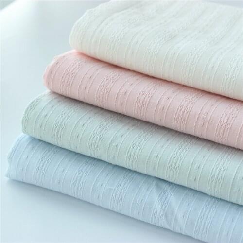 4 Colors Cloth Cotton Jacquard Fabric Pastoral Small Fresh Shirt Skirt Fabric Wear 100*150cm D30