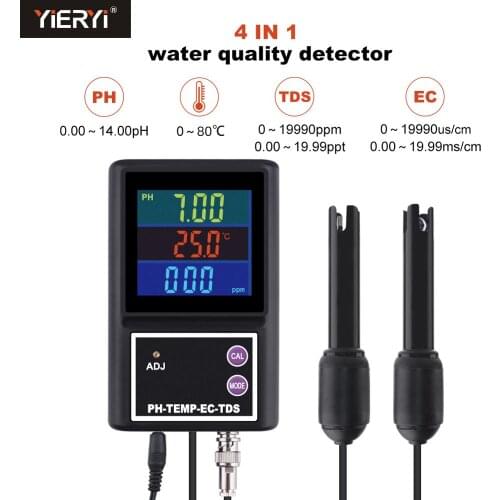 6 in 1 pH Temperature EC TDS meter tester Multiparameter water quality analyzer monitoring equipment for natatorium