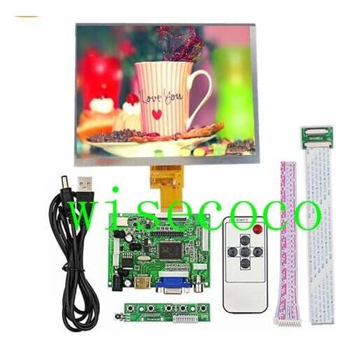8 inch 1024*768 Display Screen Matrix TFT HJ080IA-01E LCD Monitor lcd controller Board TTL Input for raspberry pi panel