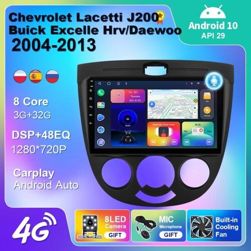For Chevrolet Lacetti J200 Buick Excelle Hrv Car Radio Multimedia Player Navigation Car Android Auto Carplay 2 din Android 10
