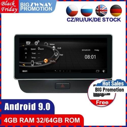 4+64G touch screen Android 9.0 Car multimedia Player GPS Audio Navigation for AUDI Q5 2009-2015 radio video stereo wifi free map