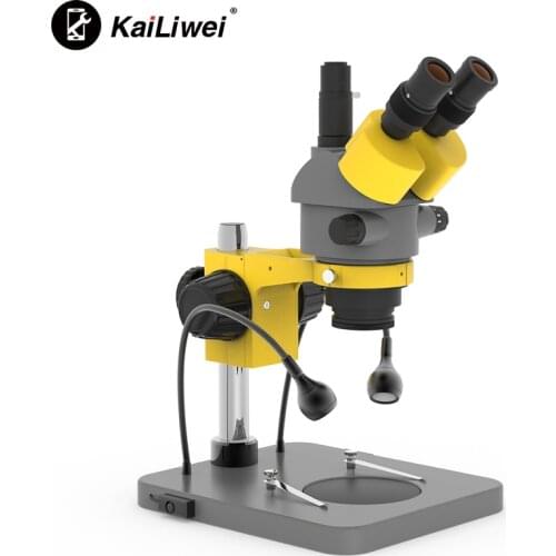 Factory Price 6-55X Continuous Zoom Binocular Trinocular Microscope With Double Light Original Manufacturers