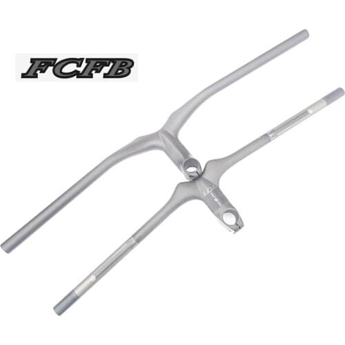 Fast shipp FCFB FW black grey MTB HANDLEBAR Full carbon mountain bike bicycle MTB rise flat handlebar with stem xxx handlebar