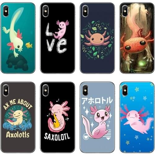 Cute Animal Axolotl Phone Case For Samsung Galaxy A71 A70 A60 A51 A50 A41 A40 A31 A30 A20E A21S A12 A10 A7 A5 A3