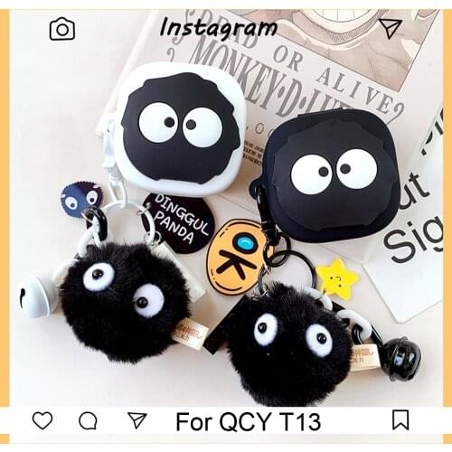 Cute Cartoon Cover for QCY T13 Case TWS Earbuds Bluetooth Earphone Case Accessories Wireless Headphone Silicone Box Portable Bag
