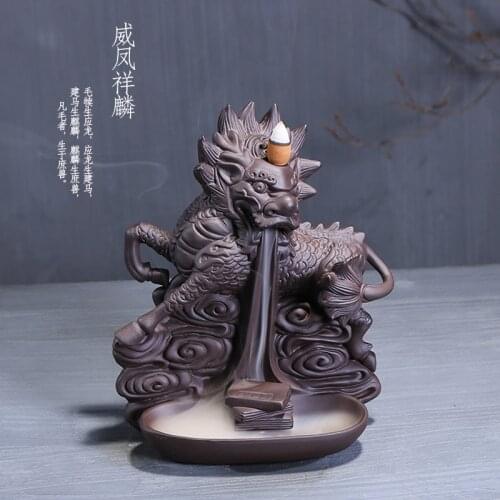 Waterfall Backflow Incense Burner Holder Gothic Decor Home Studio Backflow Incense Burner Smoke Fountain Aroma Burner Home Decor