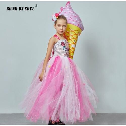 Children Clothing Lce Cream Style Dress for Girls with Hairpin Dress chic and classy woman Kids Christmas Party Dress