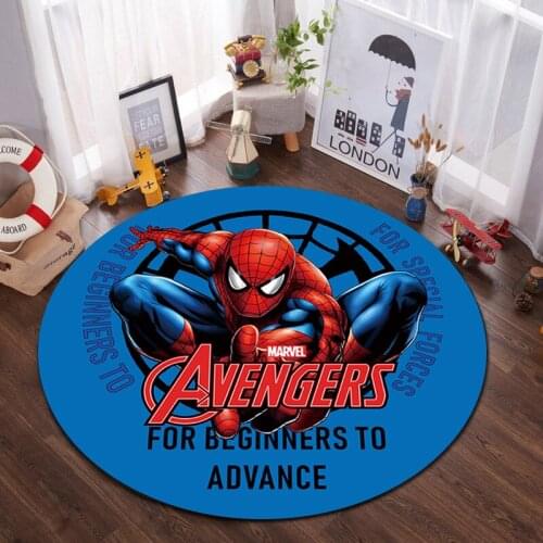 Disney Kids Playmat 100x100cm Mats Anti Slip Mat Cartoon Spiderman Printed Pattern Rug for Bathroom Door Living Room Gift
