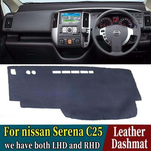 For Nissan Serena C25 2005 2006 2007 2010 PU Leather Dashmat Dashboard Cover Pad Dash Mat Carpet Car-Styling RHD