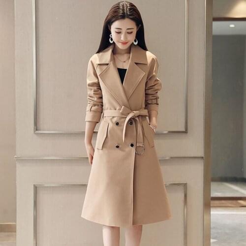 EASTQUEEN Women's Double Breasted Trench Coats